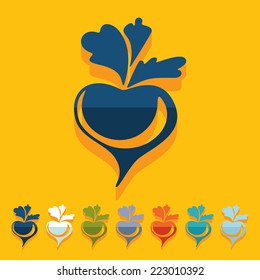 Flat design: beet