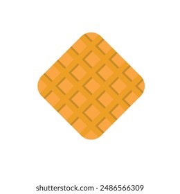 Flat design Belgian waffle icon. Vector.