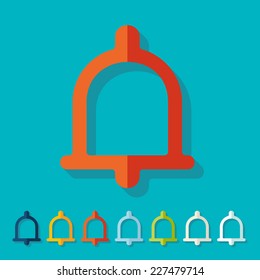 Flat design: bell