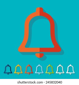 Flat design: bell