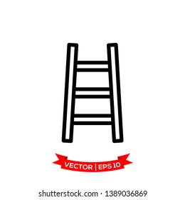 flat design best ladder icon, step ladder icon 