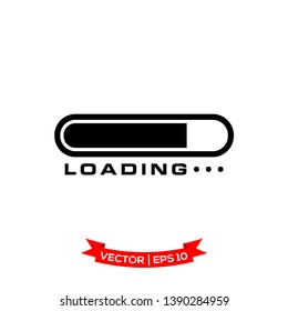 flat design best of loading vector icon, loading bar icon 