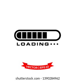 flat design best of loading vector icon, loading bar icon 