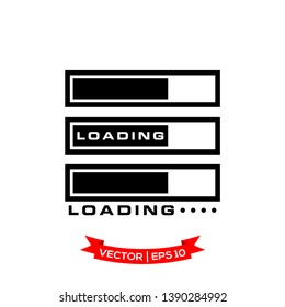 flat design best of loading vector icon, loading bar icon 
