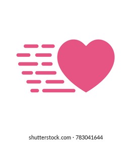 flat design best love vector illustration, love icon, heart vector icon, love symbol 