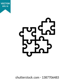 flat design best puzzle vector icon 