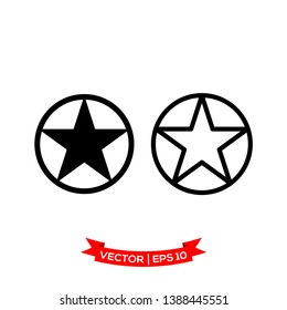 flat design best star icon