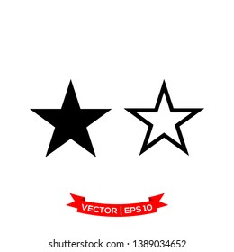 flat design best star icon