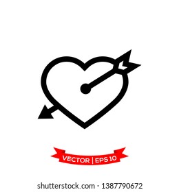 flat design best vector of heart icon, love symbol