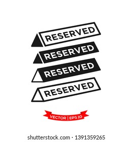 flat design best vector of reserved icon 