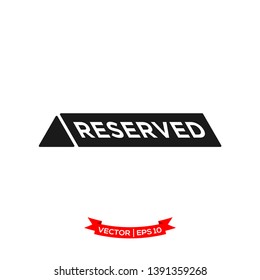 flat design best vector of reserved icon 
