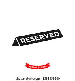 flat design best vector of reserved icon 