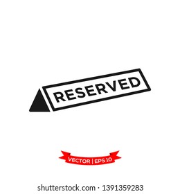 flat design best vector of reserved icon 