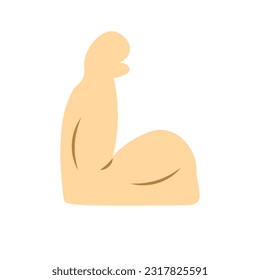 Icono de bíceps de diseño plano. Músculo. Vector.