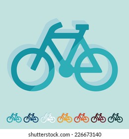Flat design: bicycle