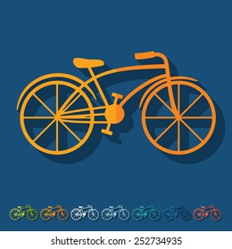 Flat design: bicycle