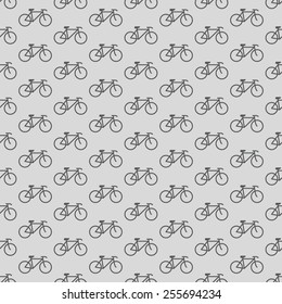 Flat Design Bicycle Vector Pattern