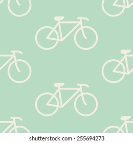 Flat design bicycle vector pattern