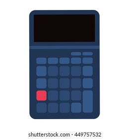 flat design big calculator icon vector illustration