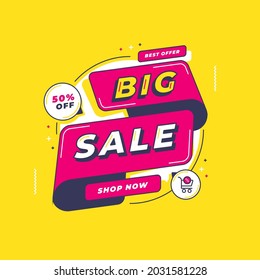 flat design big sale template background