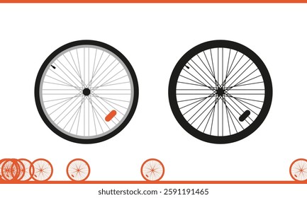 Flat design of a bike wheel	