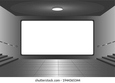 Cartel en la acera del metro , para copiar el anuncio de texto en el espacio y otros (Horizontal)