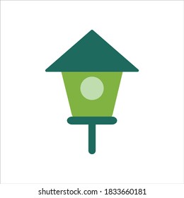 flat design bird house icon. vector icon concept
