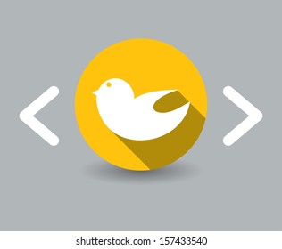 flat design bird icon