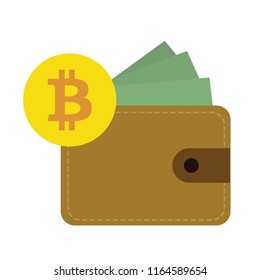 flat design bitcoin currency