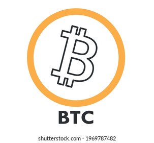 Flat design Bitcoin symbol. Vector