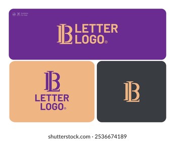 Flat design BL logo template