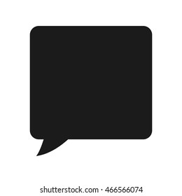 flat design black conversation bubble icon vector illustration