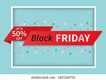 Flat design black friday banner concept
