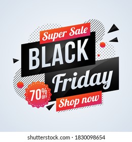 venta limitada de oferta limitada de banner negro friday de diseño plano