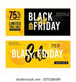 diseño plano banderas de friday negro ilustración de diseño vectorial