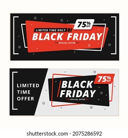 diseño plano banderas de friday negro ilustración de diseño vectorial