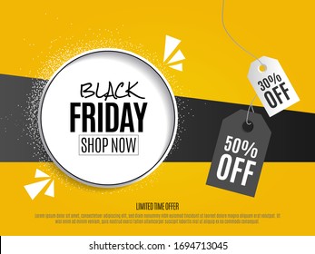 Flat design black friday flyer template