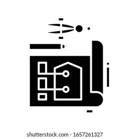 Flat design black icon, concept illustration, vector flat symbol, glyph sign.