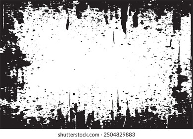 Flat Design Black and White Distressed Texture Background   