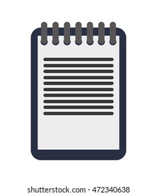 flat design blank notepad icon vector illustration