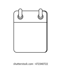 flat design blank notepad icon vector illustration