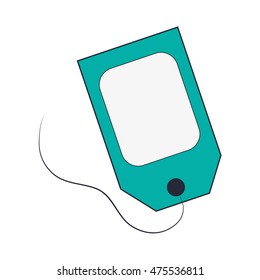 flat design blank price tag label icon vector illustration