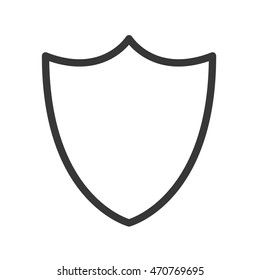 flat design blank shield icon vector illustration