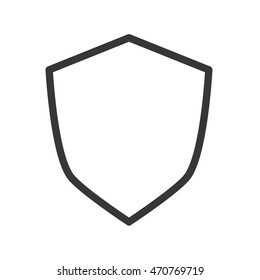 flat design blank shield icon vector illustration