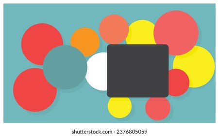 Flat design blank space abstract colour vector papercut style for background