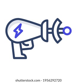 Flat design of blaster gun icon