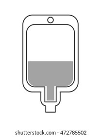 flat design blood bag icon vector illustration