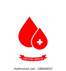flat design blood icon, drop icon 