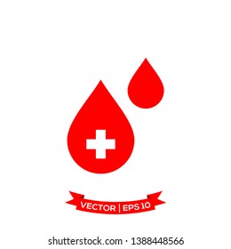 flat design blood icon, drop icon 
