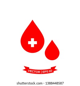 flat design blood icon, drop icon 